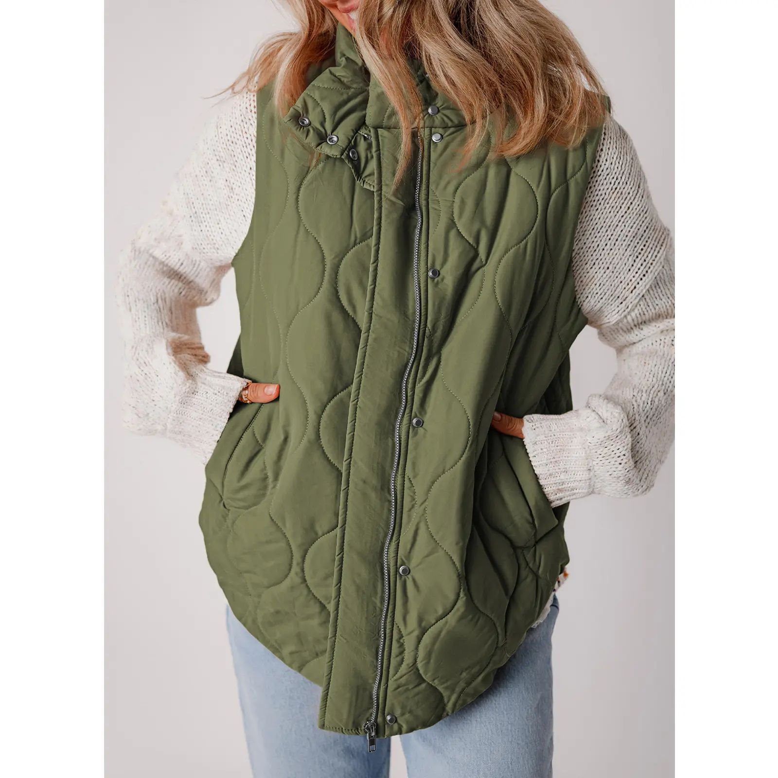Women's Oversized Quilted Puffer Vest