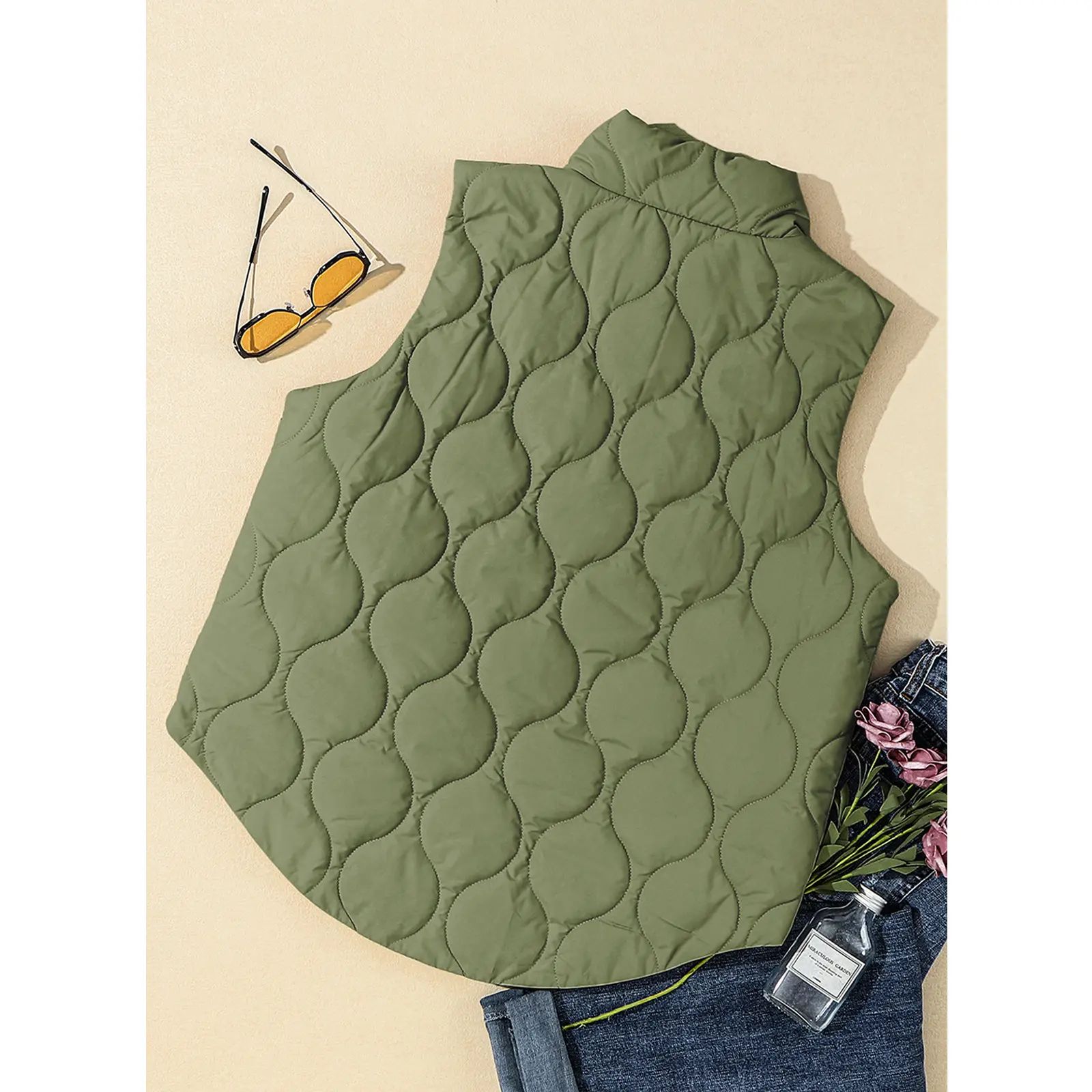 Women's Oversized Quilted Puffer Vest
