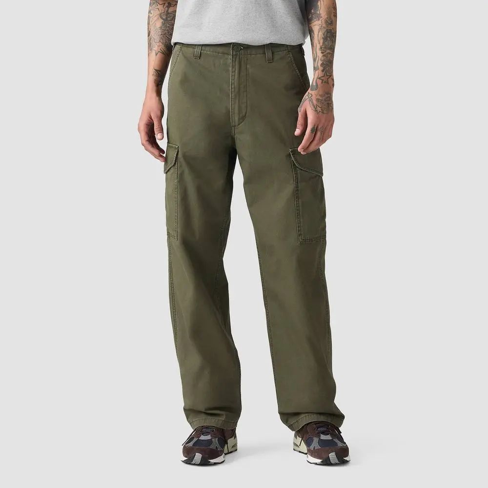 Men's Classic Utility Cargo Pants - Baggy Fit, Durable Fabric