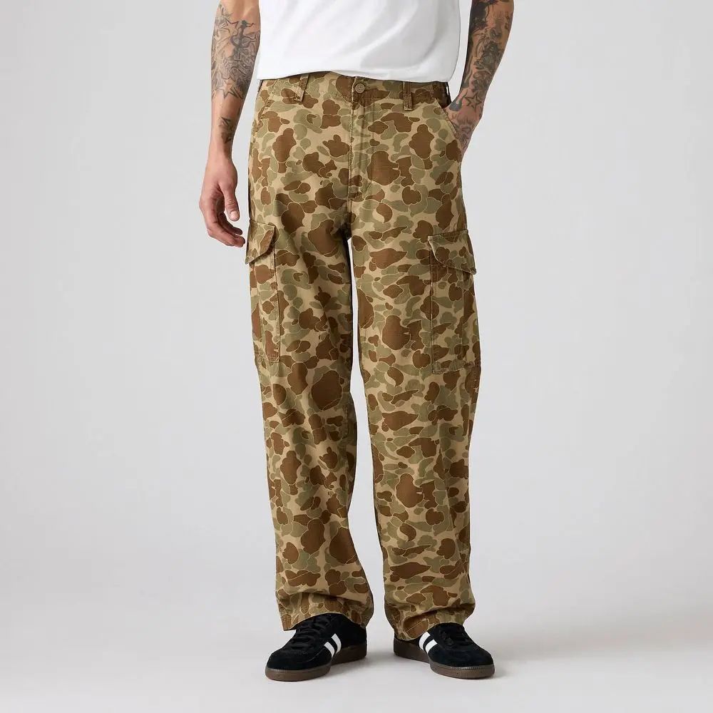 Men's Classic Utility Cargo Pants - Baggy Fit, Durable Fabric