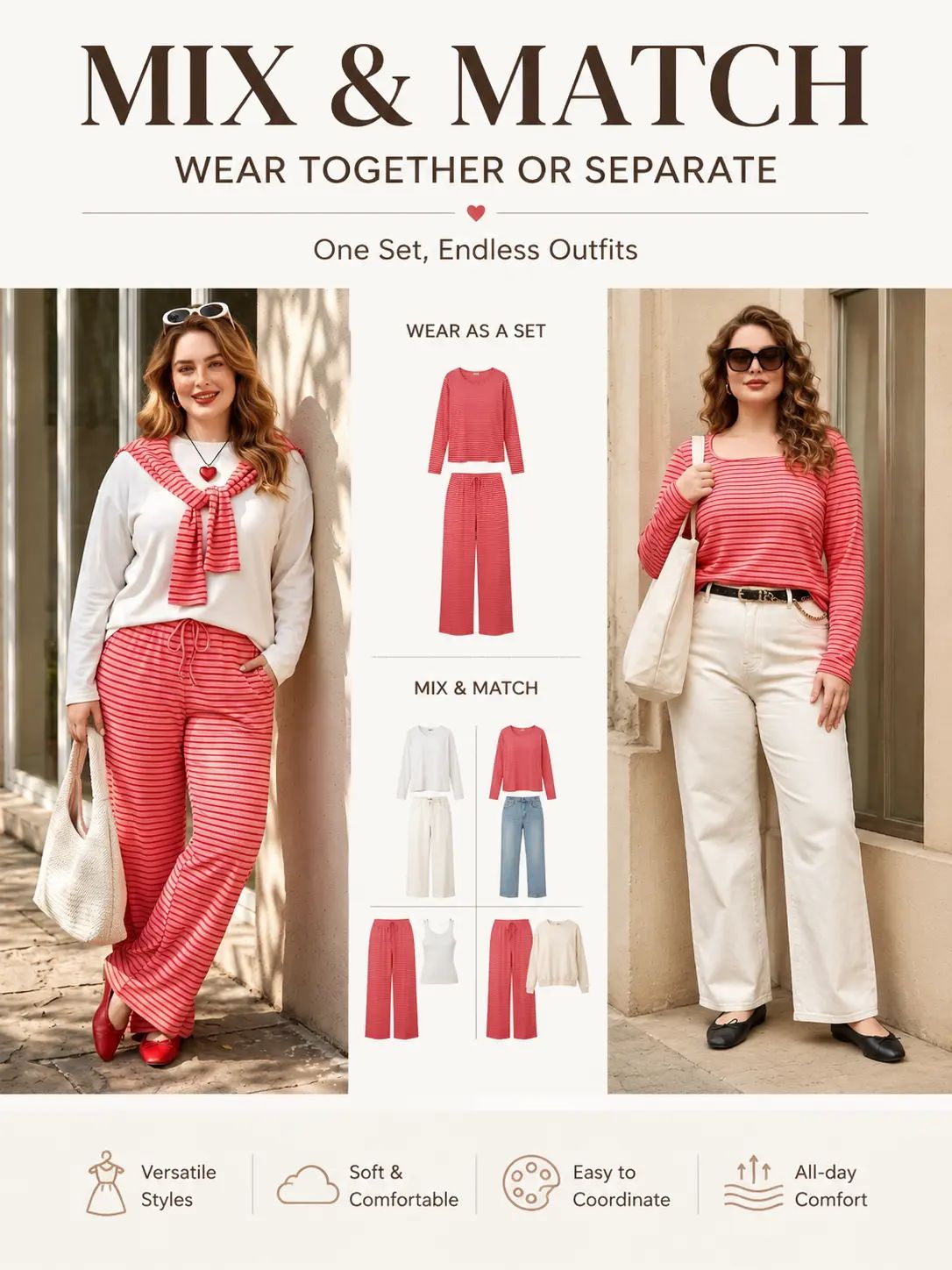 Women Matching 2‑Piece Outfit Set