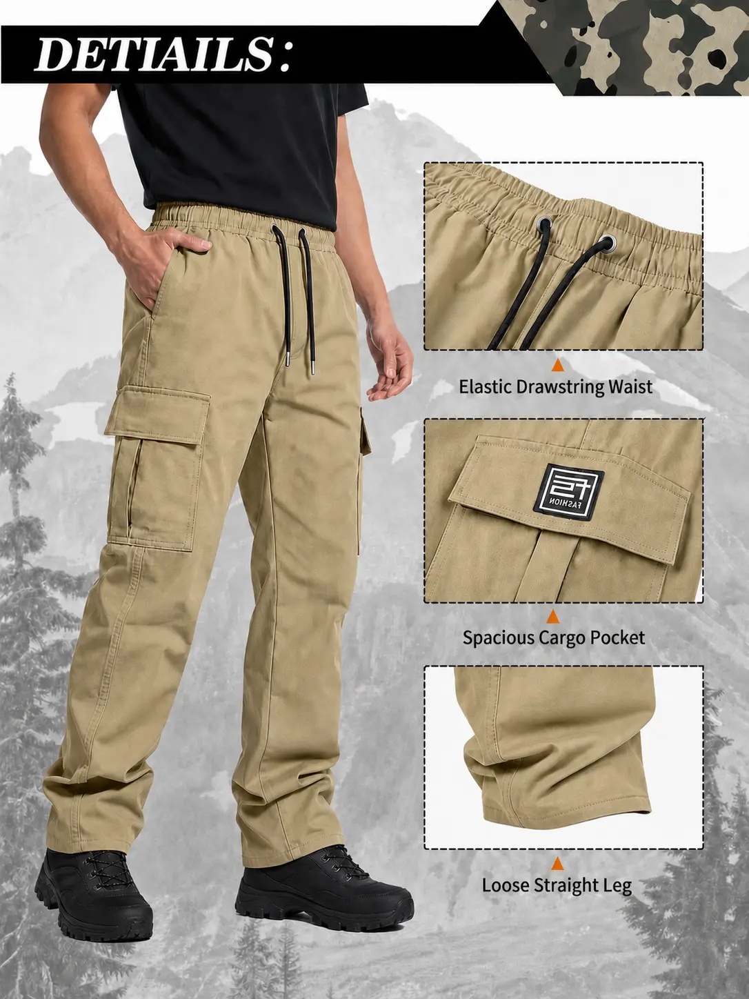 Men's Multi-Pocket Outdoor Cargo Work Pants