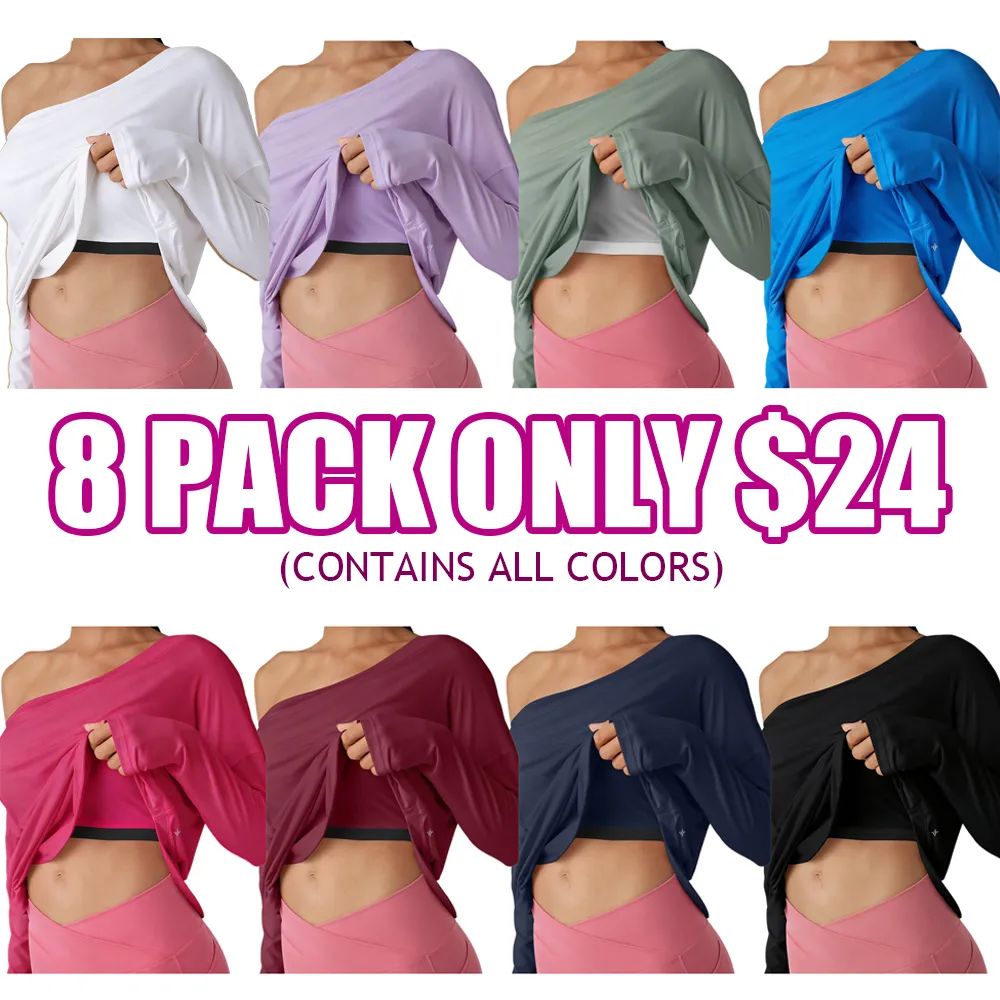 Single-shoulder thumbhole quick-drying yoga sports top
