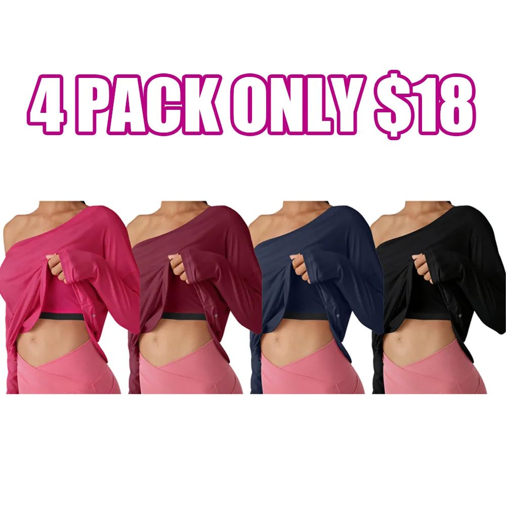Single-shoulder thumbhole quick-drying yoga sports top