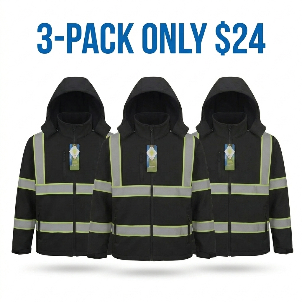 Men's ANSI/EN Certified Hi-Vis Waterproof Fleece Work Jacket