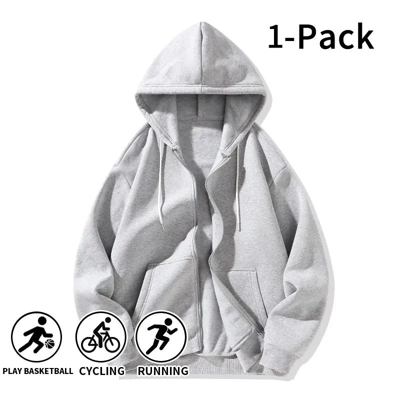 Men's Full Zip Hoodies – Loose Fit Athletic Hooded Sweatshirts