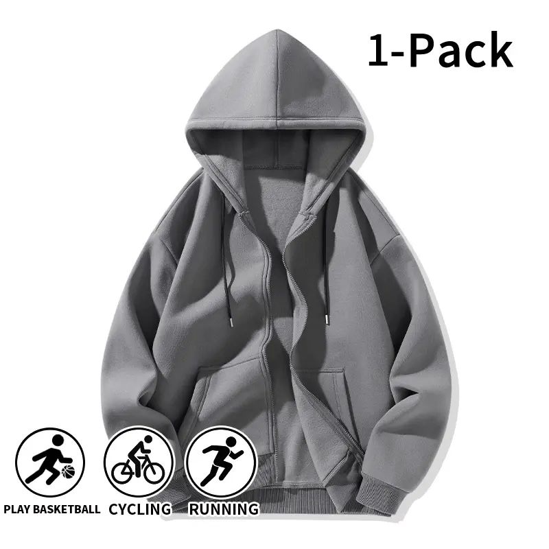 Men's Full Zip Hoodies – Loose Fit Athletic Hooded Sweatshirts