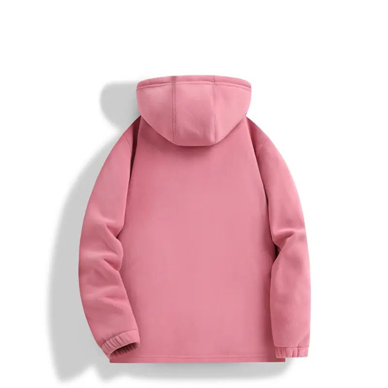 Women's Fleece Jacket – Thick Lining, Detachable Hood, Casual Winter Cardigan
