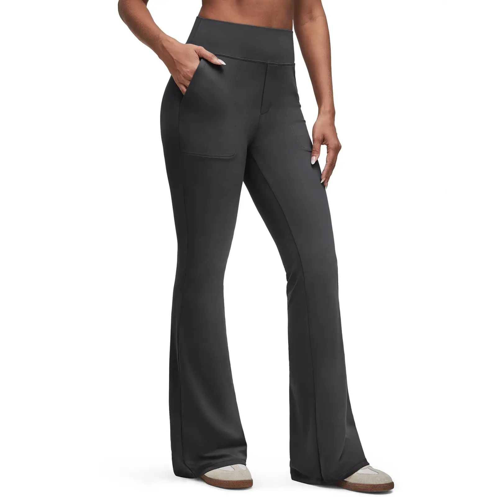 Women's Flared Leg Pants - High-Waisted Bootcut Leggings for Women
