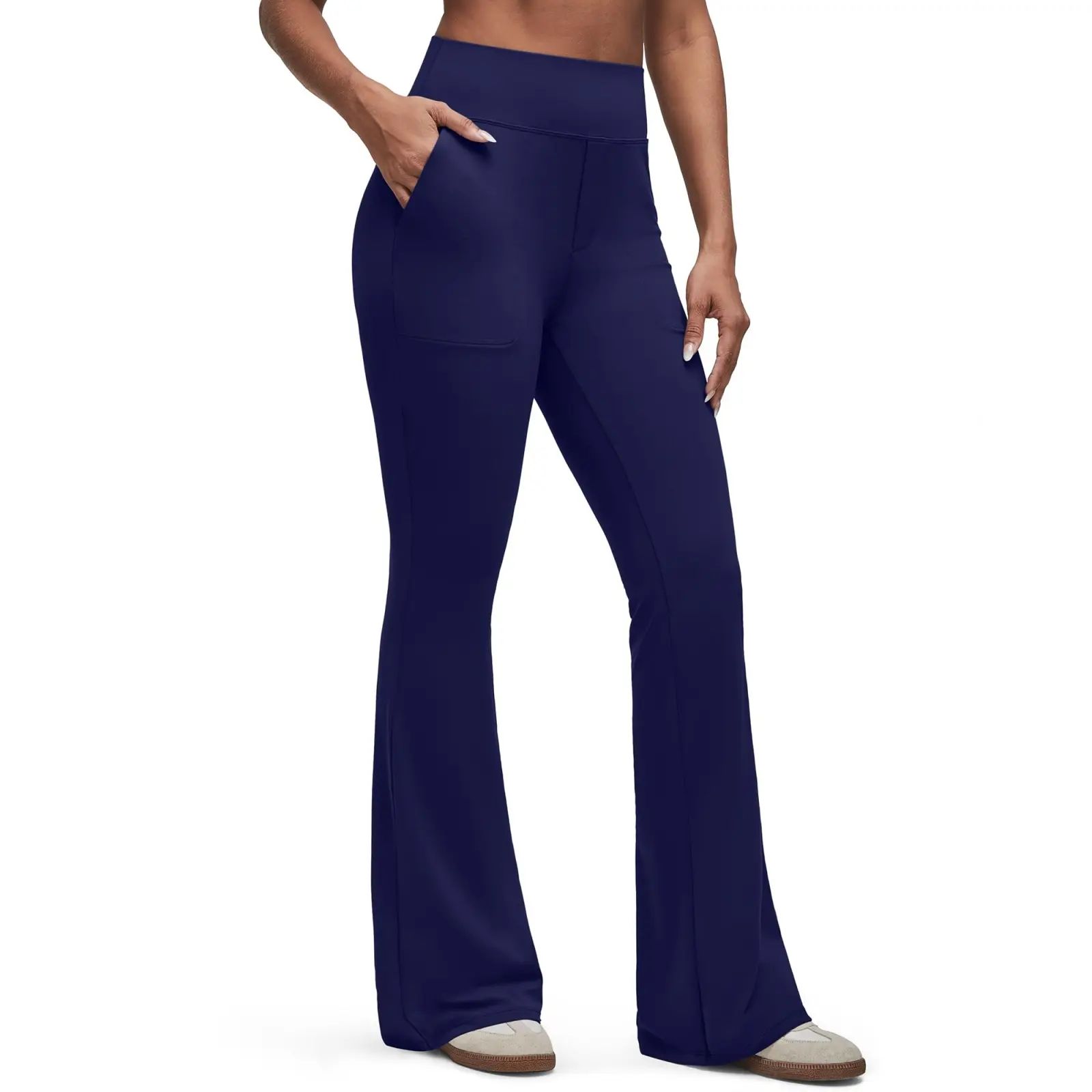 Women's Flared Leg Pants - High-Waisted Bootcut Leggings for Women