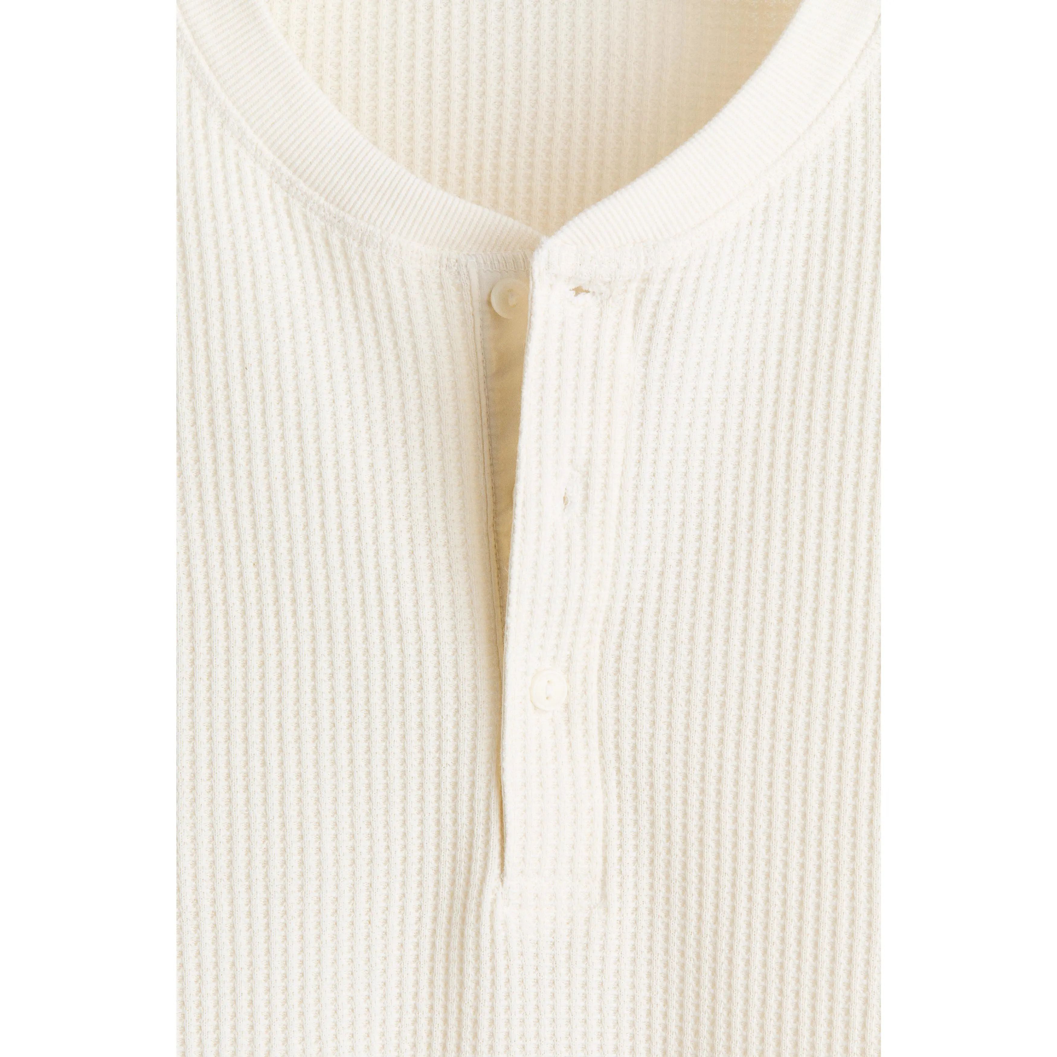 Men's Classic Regular Fit Waffle Knit Henley Top