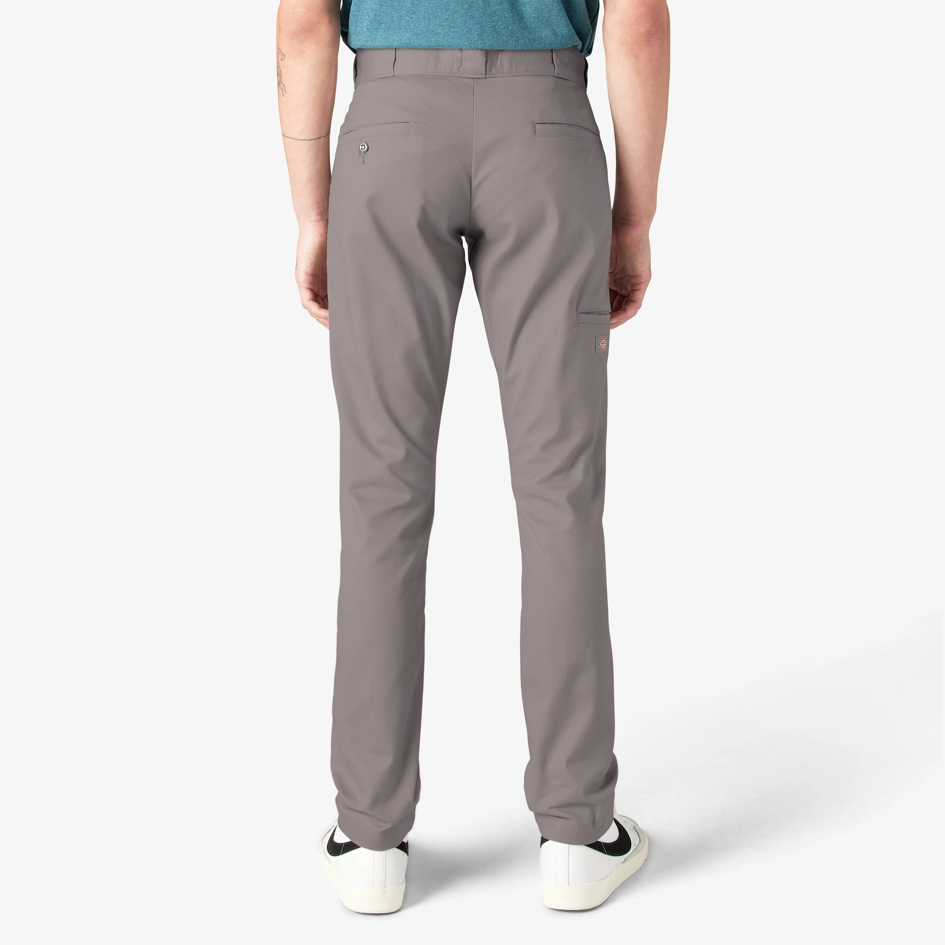 Men's Flex Skinny Fit Double Knee Work Pants – Stretch, Stain-Resistant, Reinforced