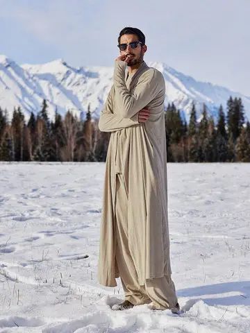 Men's 3-Piece Stretchy Crew Neck Long Sleeve Spandex Menswear Set