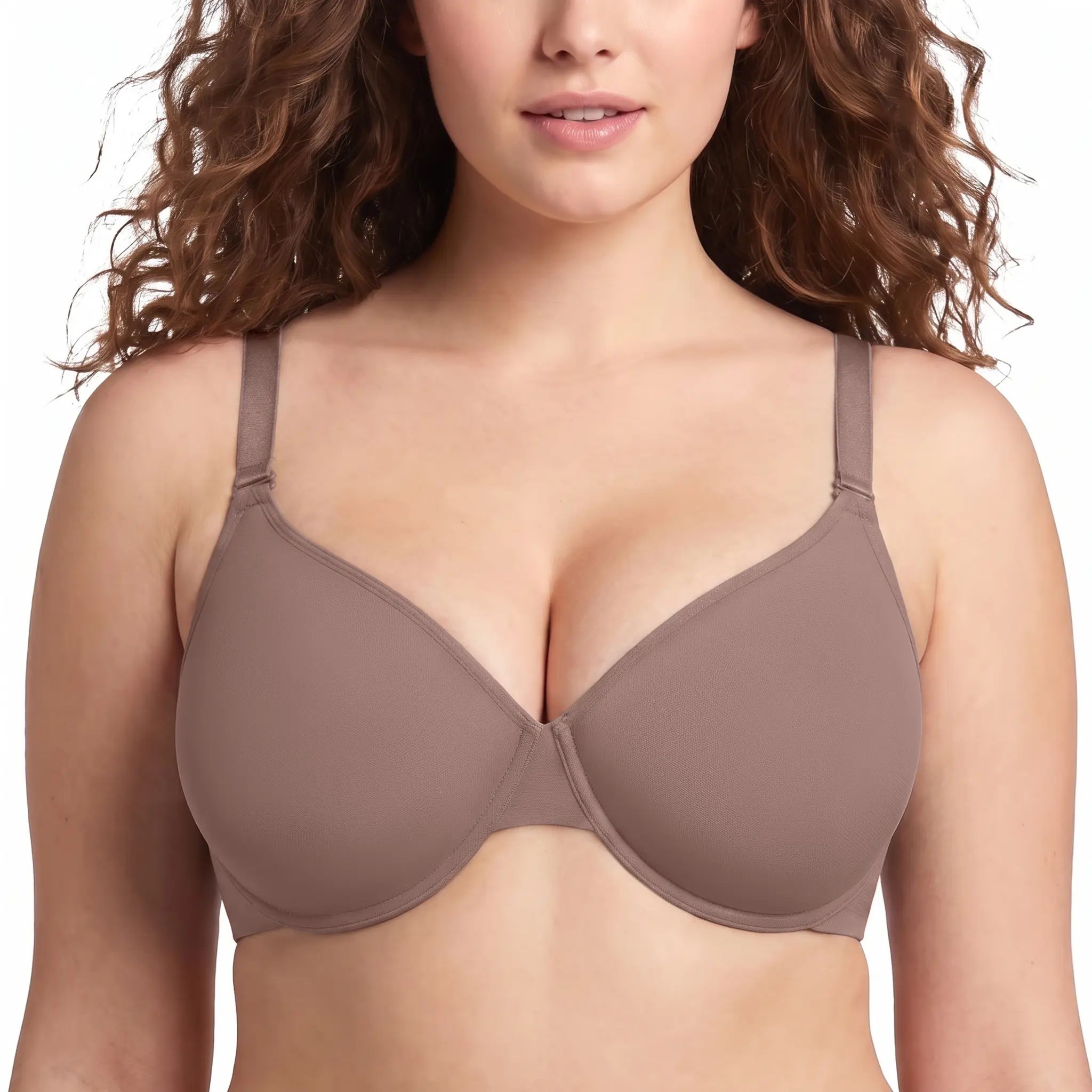 Women's Air Light Sheer Mesh Halter Bra – Unlined Full Coverage Underwire 5-Way Convertible Bra