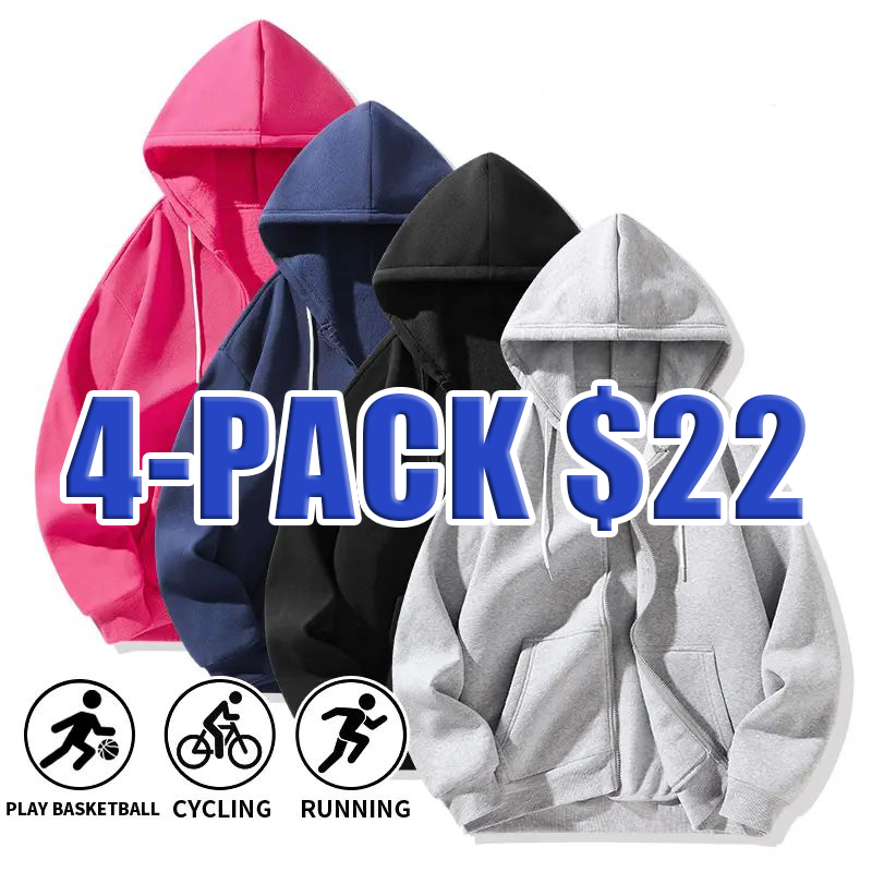 Men's Full Zip Hoodies – Loose Fit Athletic Hooded Sweatshirts