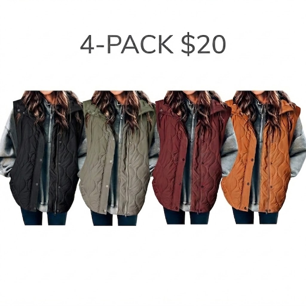 Women's Oversized Quilted Puffer Vest