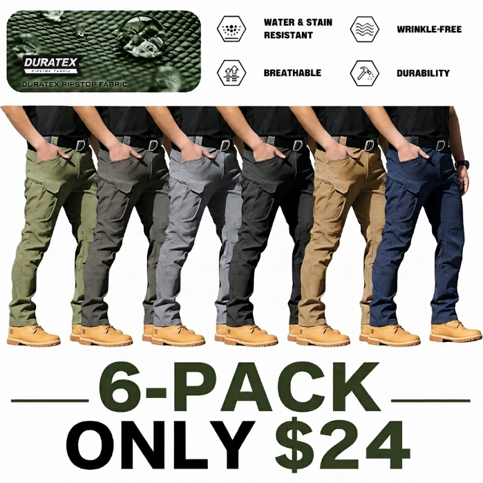 🔥Men's Tactical Pants Water Resistant Flex Ripstop