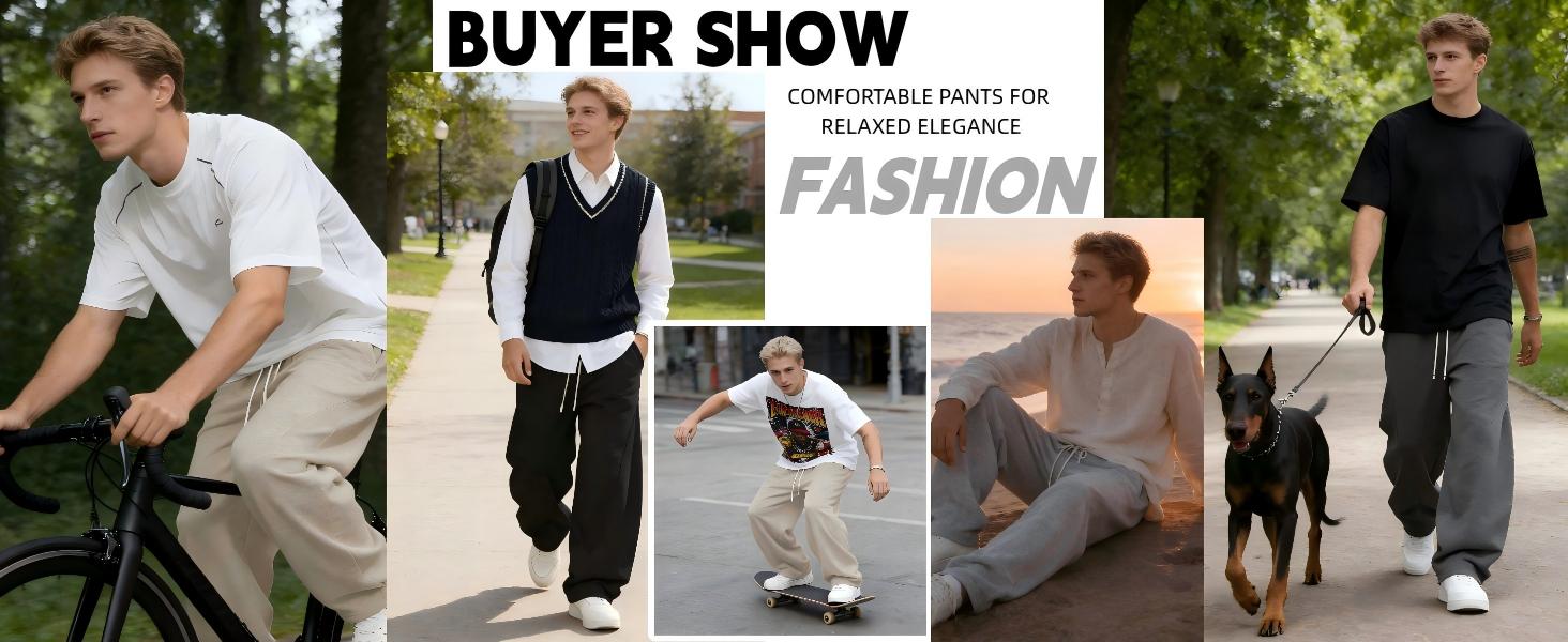 wide leg sweatpants men