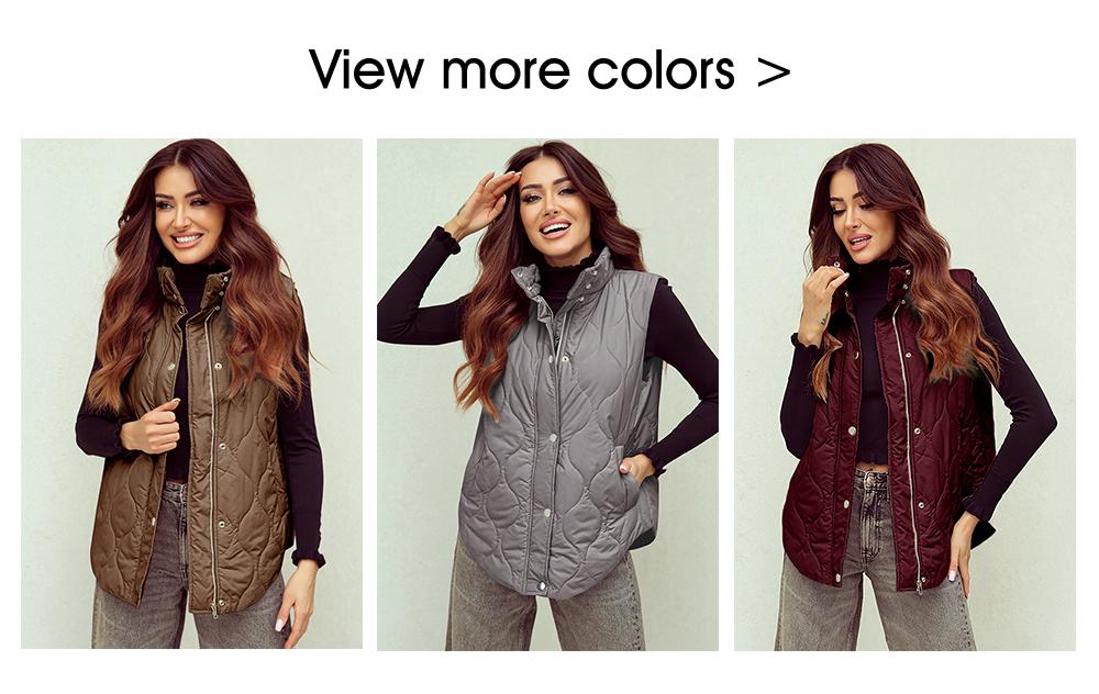 EVALESS Women's Casual Puffer Vest Oversize Lightweight Quilted Jacket Button Zip Up Stand Collar Sleeveless Coat Outerwear 2026 Fashion Green Cozy Boyfriend-Style Winter Outfits  Deals For You Days summer outfits,back to school,back to school shopping Co