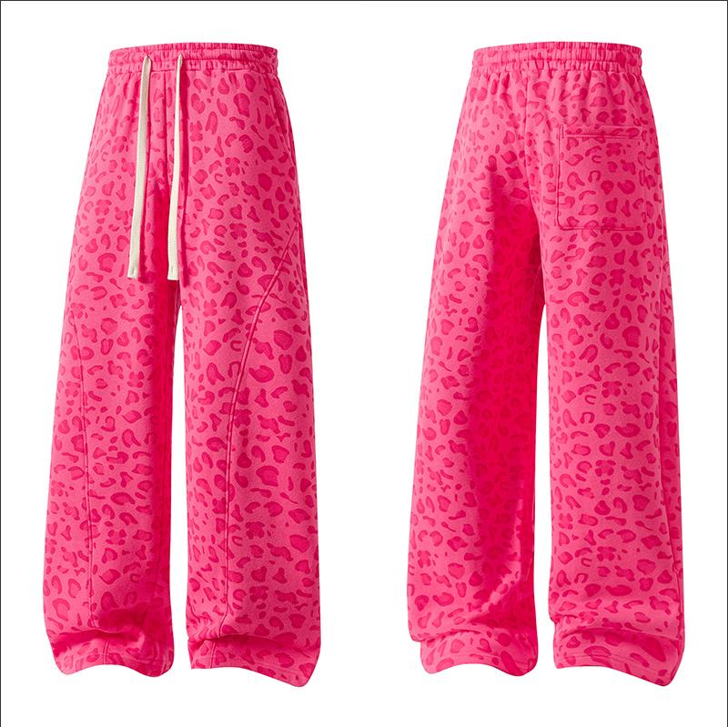 Men’s leopard-print casual trousers with side pockets, lightweight and breathable soft fabric, loose comfortable casual sweatpants, ideal for daily wear and all-year running Men’s leopard-print casual trousers with side pockets, lightweight and breathable soft fabric, loose comfortable casual sweatpants, ideal for daily wear and all-year running