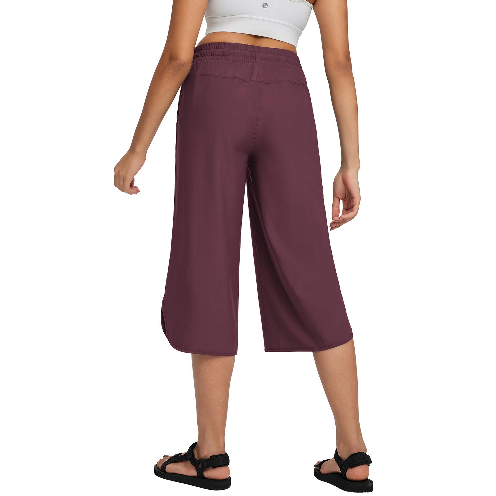 BALEAF Women's 20" Wide Leg Capri Pants High Waisted Tummy Control Casual Lounge Pants with Deep Pockets Quick Dry Lightweight Breathable UPF 50+ Sun Protection for Travel Teacher Everyday Walking Vacation Commuting Outdoor Summer Active Wear BALEAF Women's 20" Wide Leg Capri Pants High Waisted Tummy Control Casual Lounge Pants with Deep Pockets Quick Dry Lightweight Breathable UPF 50+ Sun Protection for Travel Teacher Everyday Walking Vacation Commuting Outdoor Summer Active Wear