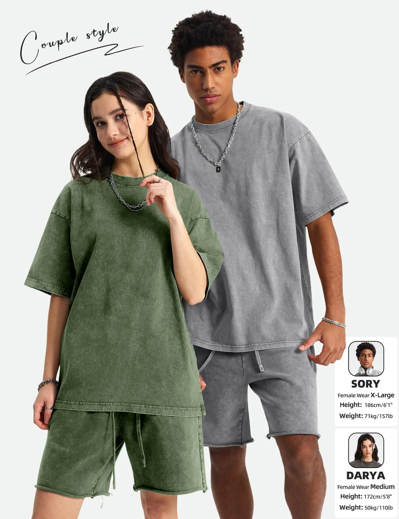 Unisex Acid Wash Oversized Cotton T-Shirts Crew Neck Half Sleeve Loose Casual Streetwear Summer Tops
