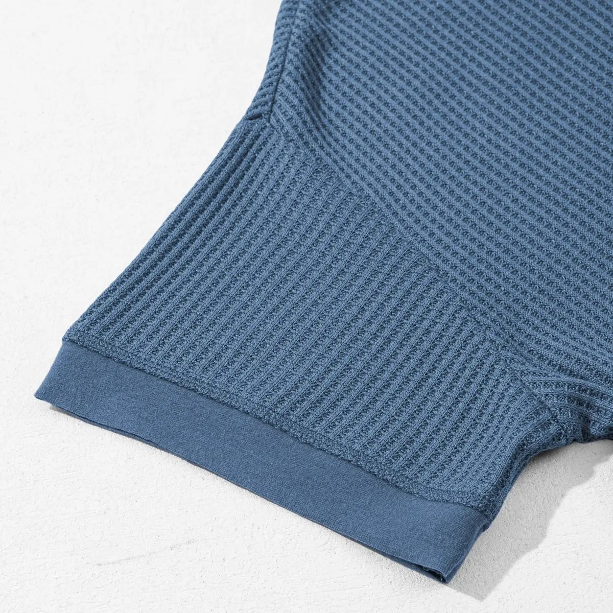 Women's Waffle Knit V-Neck Tunic Top Casual Short Sleeve Loose Fit Lightweight Summer Shirt for Beach Party Back to School Daily Wear