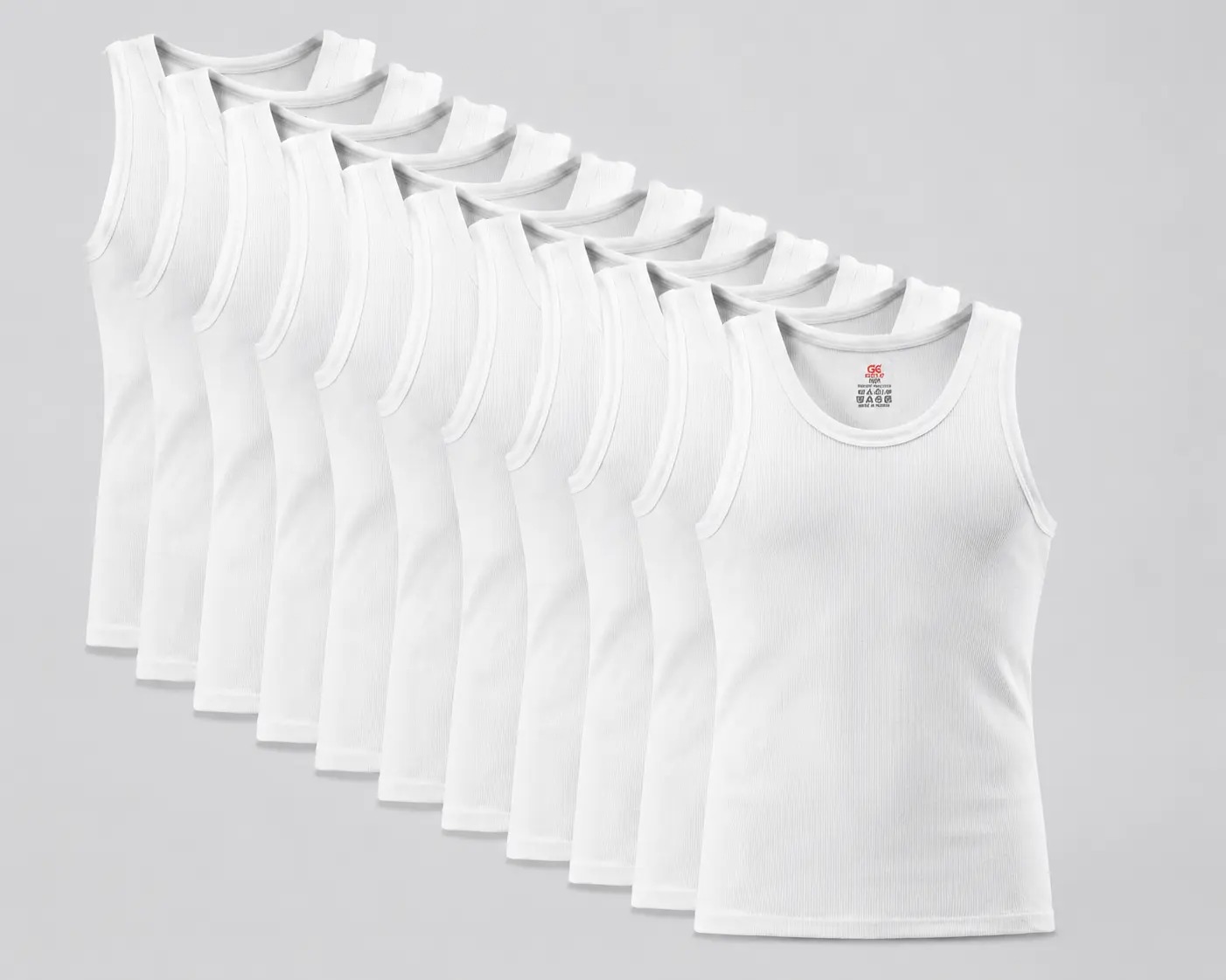 12 Pack Men's Ribbed Cotton Tank Tops Soft Stretch Sleeveless A-Shirts, Casual Everyday & Gym Basic Undershirts