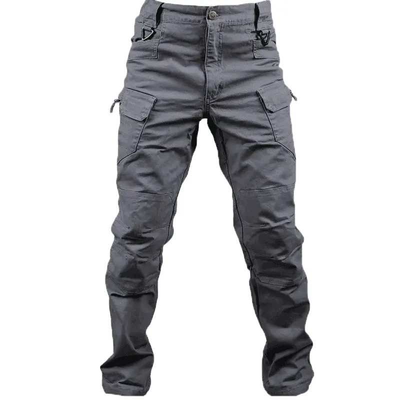 Men's Lightweight Straight Leg Cargo Pants Durable Casual Outdoor Pants with Zipper Pockets