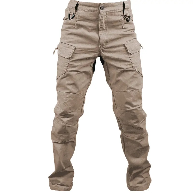 Men's Lightweight Straight Leg Cargo Pants Durable Casual Outdoor Pants with Zipper Pockets
