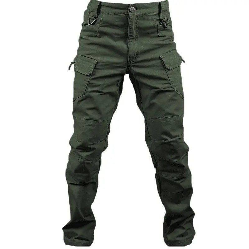 Men's Lightweight Straight Leg Cargo Pants Durable Casual Outdoor Pants with Zipper Pockets