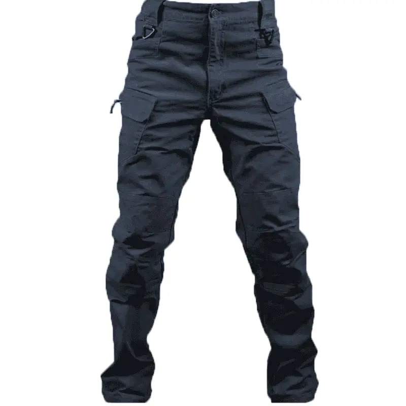 Men's Lightweight Straight Leg Cargo Pants Durable Casual Outdoor Pants with Zipper Pockets