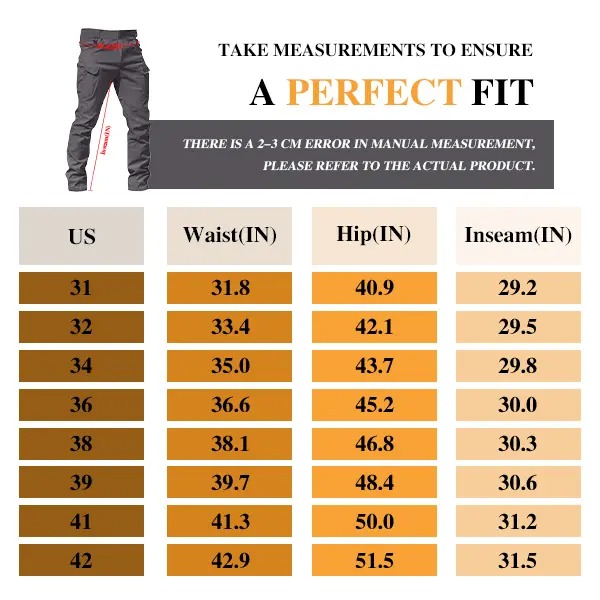 Men's Lightweight Straight Leg Cargo Pants Durable Casual Outdoor Pants with Zipper Pockets