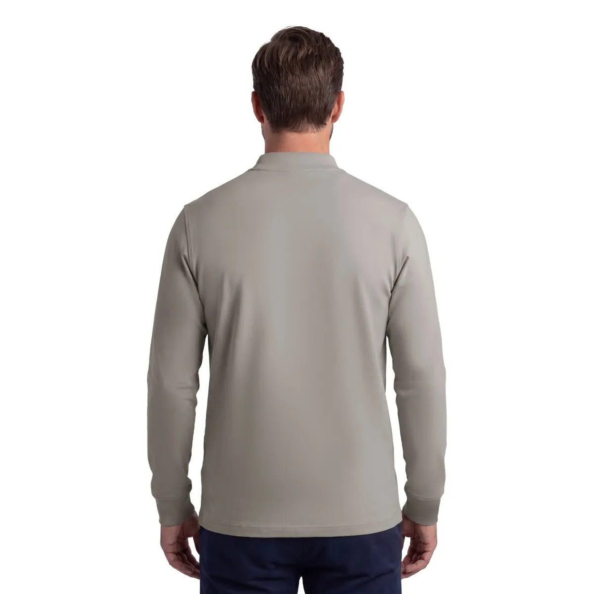 Men's Heather Mock Neck Thermal Long Sleeve Top, Basic Soft Undershirt Knit Sweater for Golf & Daily Casual Wear