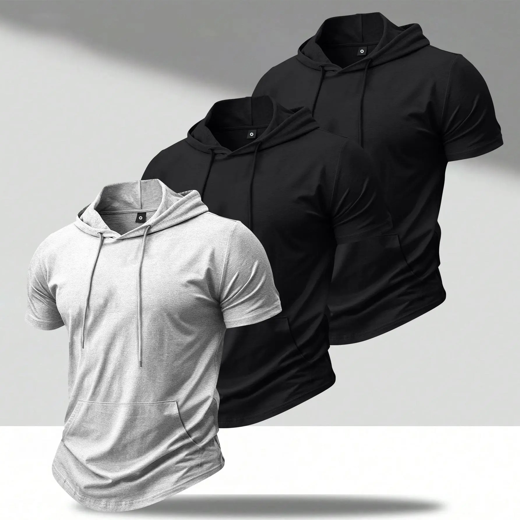Men's Lightweight Short Sleeve Hooded T-Shirt
