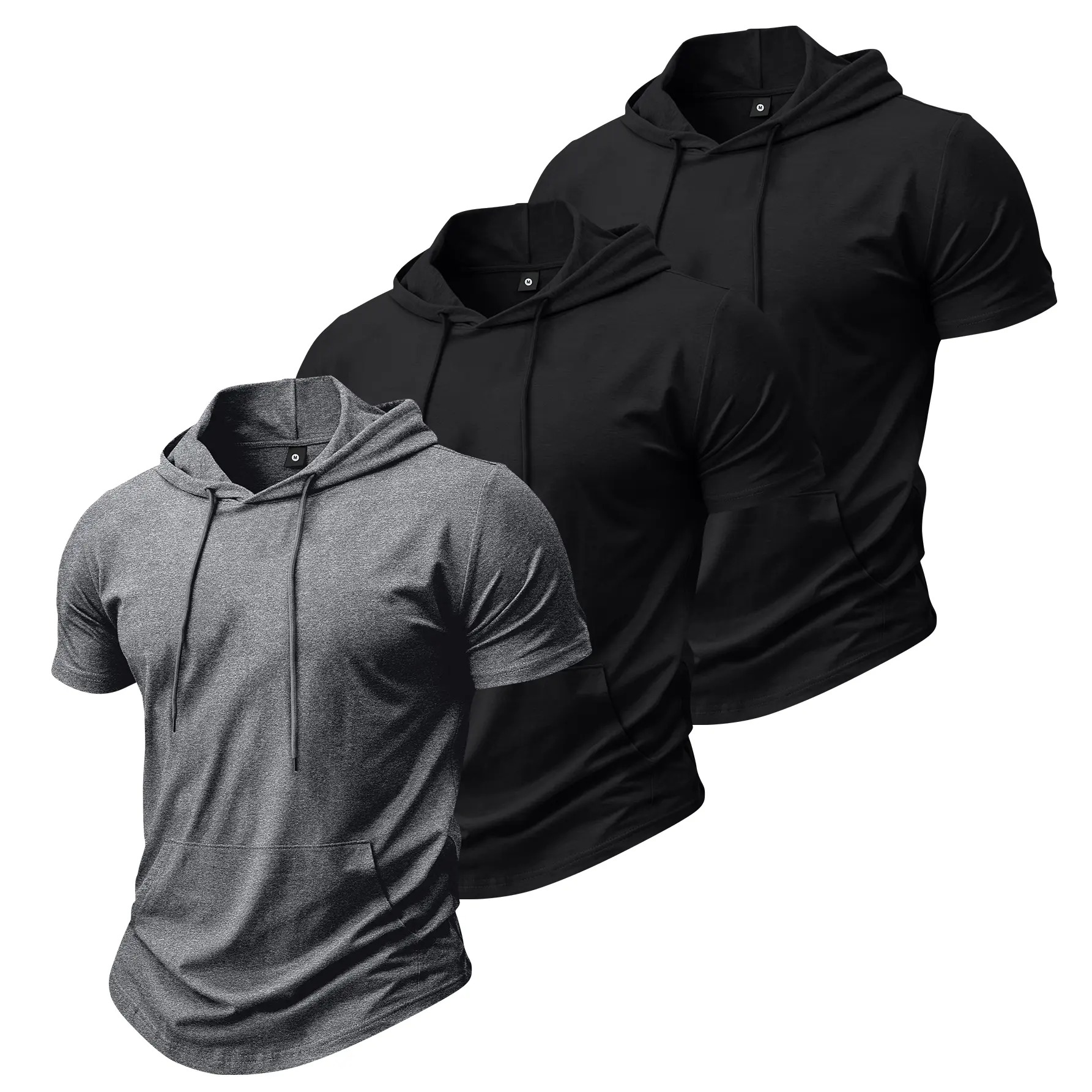 Men's Lightweight Short Sleeve Hooded T-Shirt