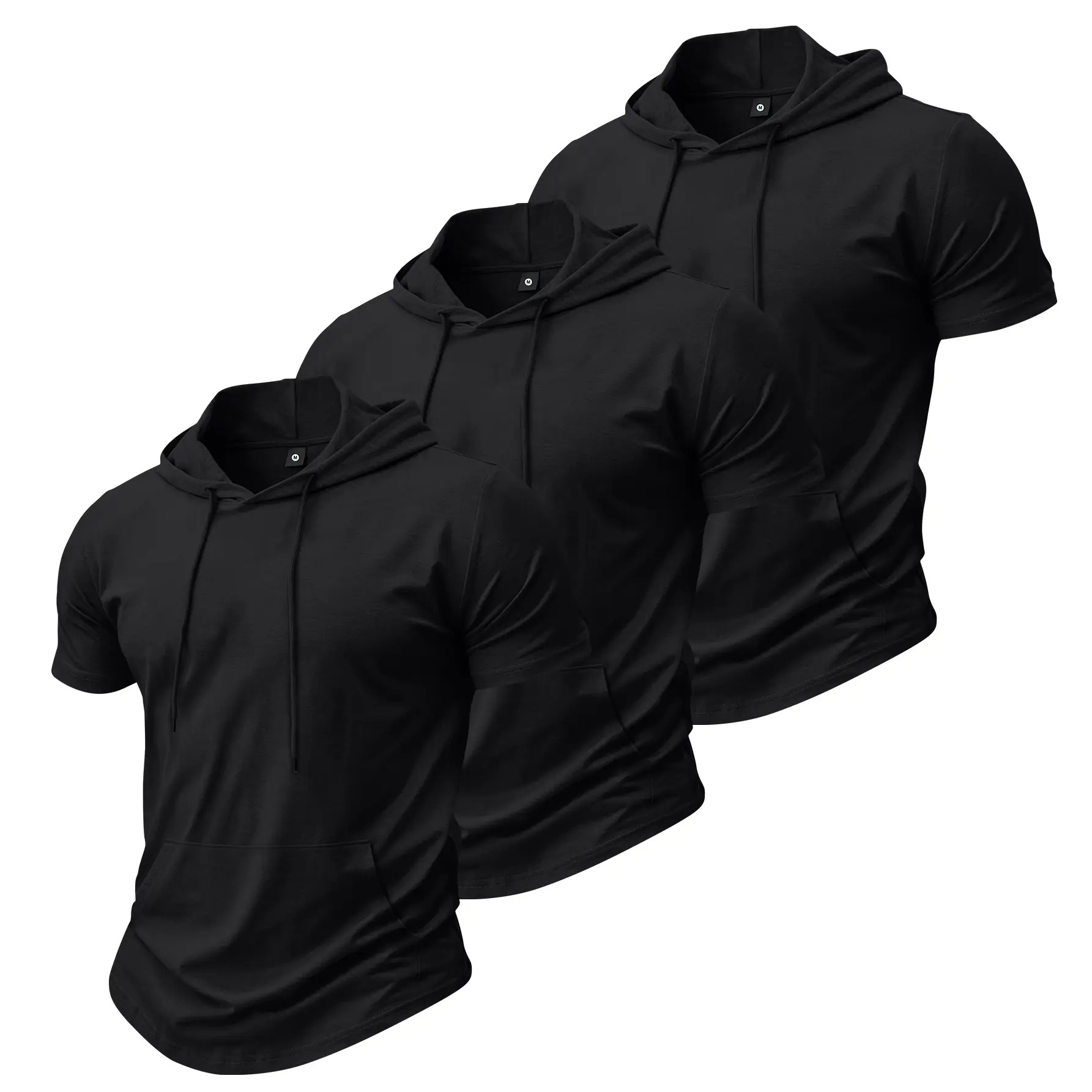 Men's Lightweight Short Sleeve Hooded T-Shirt