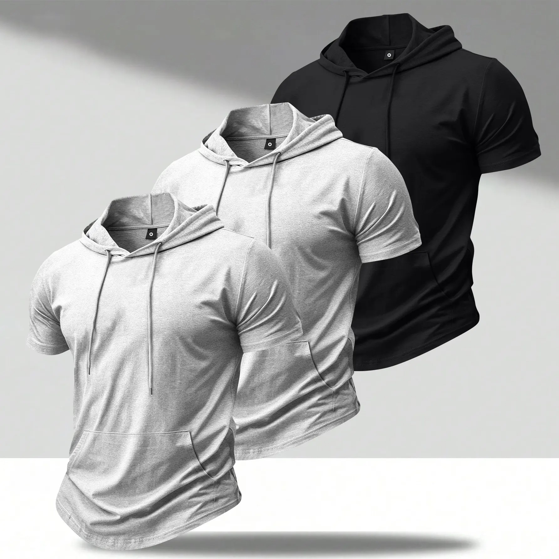 Men's Lightweight Short Sleeve Hooded T-Shirt