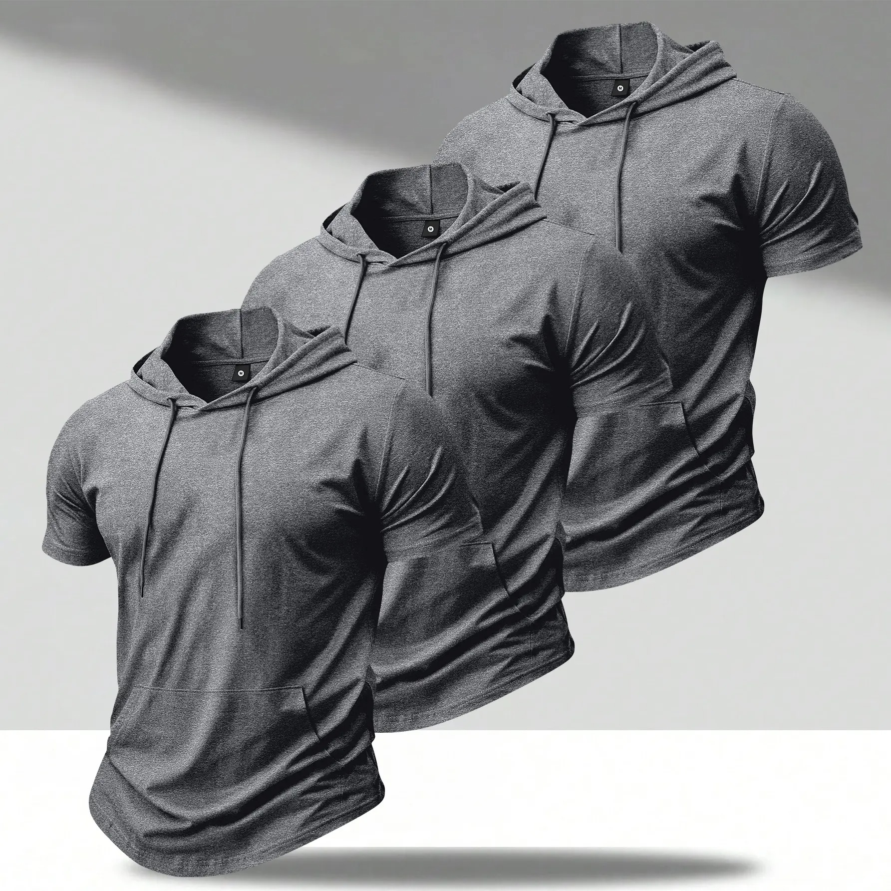 Men's Lightweight Short Sleeve Hooded T-Shirt