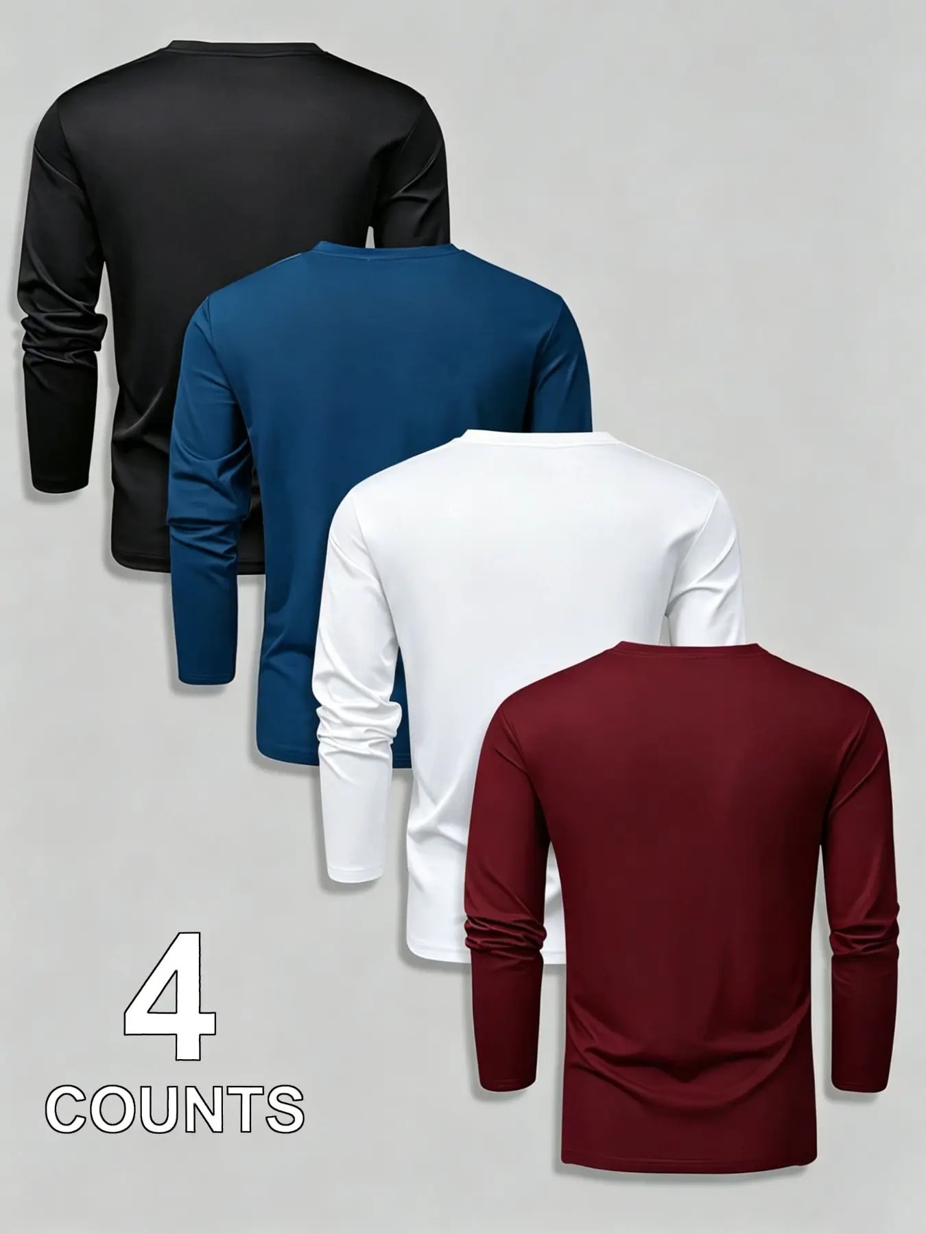 Men's Bull Head Print Long Sleeve T-Shirt, Breathable Athletic Casual Workout Tops