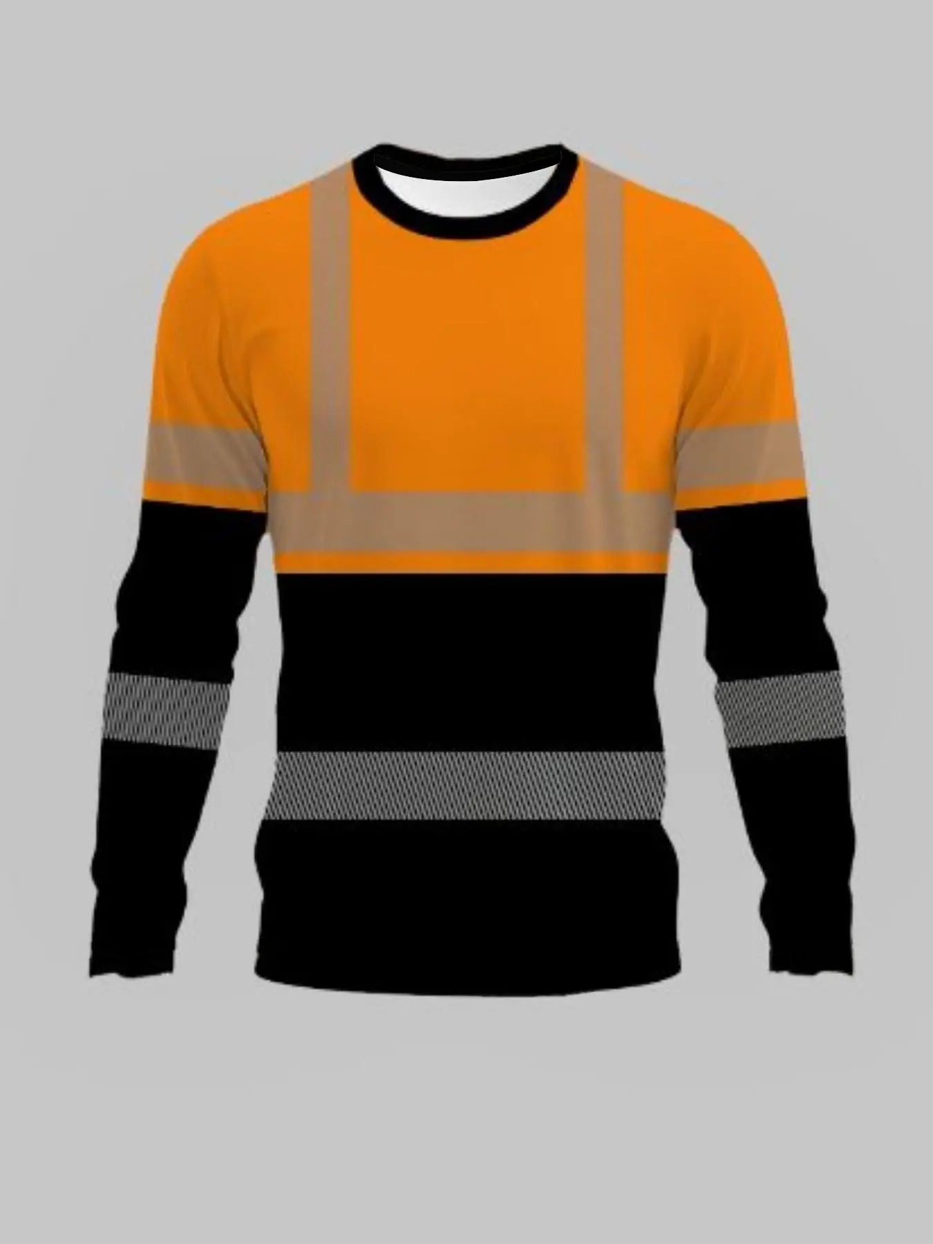 Men's Color Block Striped Long Sleeve T-Shirt Casual Streetwear Crew Neck Tops
