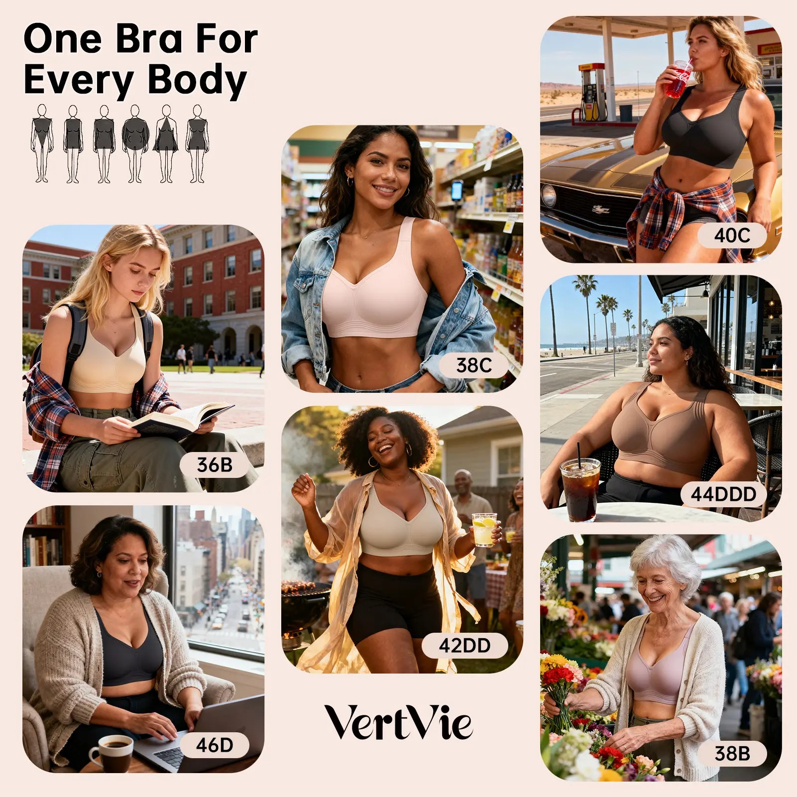 Women’s Classic Wireless T‑Shirt Jelly Bra, Full Coverage Smooth Support Bra for All‑Day Everyday Comfort