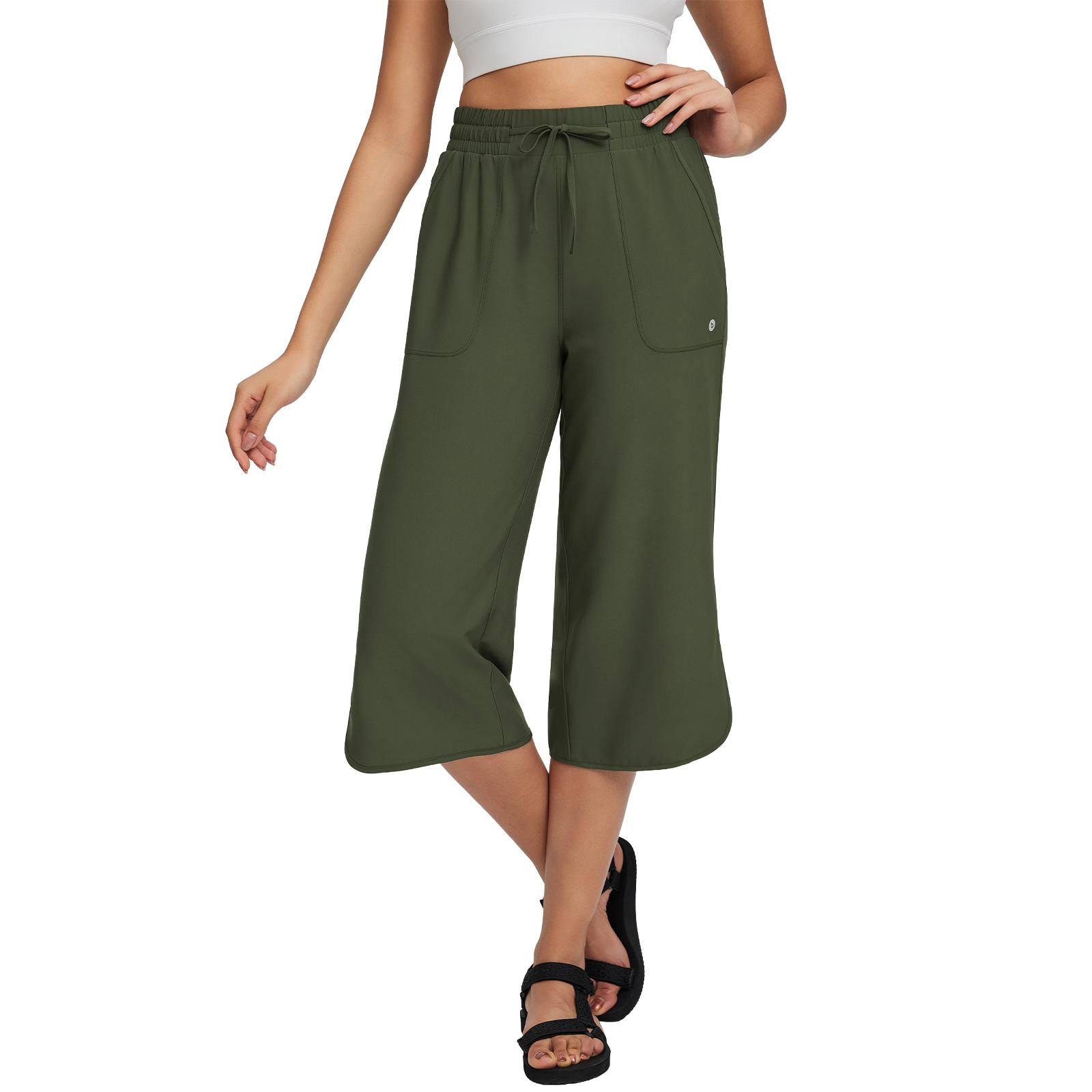 BALEAF Women's 20" Wide Leg Capri Pants High Waisted Tummy Control Casual Lounge Pants with Deep Pockets Quick Dry Lightweight Breathable UPF 50+ Sun Protection for Travel Teacher Everyday Walking Vacation Commuting Outdoor Summer Active Wear BALEAF Women's 20" Wide Leg Capri Pants High Waisted Tummy Control Casual Lounge Pants with Deep Pockets Quick Dry Lightweight Breathable UPF 50+ Sun Protection for Travel Teacher Everyday Walking Vacation Commuting Outdoor Summer Active Wear