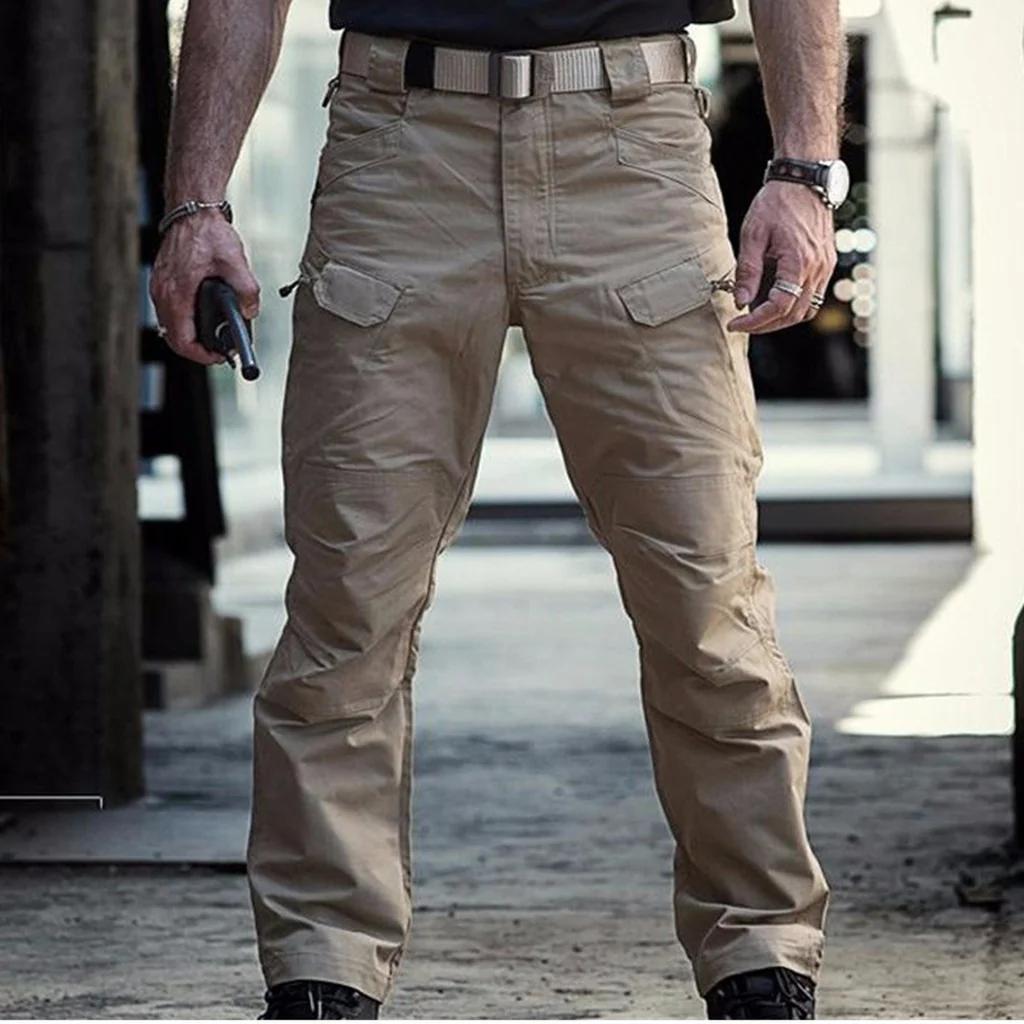 HOMUG Men's Lightweight Cargo Pants &ndash; Sturdy and durable, featuring large-capacity zippered pockets and straight-cut hems. Available in multiple colors, they are ideal for spring and autumn wear. Fabric Menswear Casual Outdoor