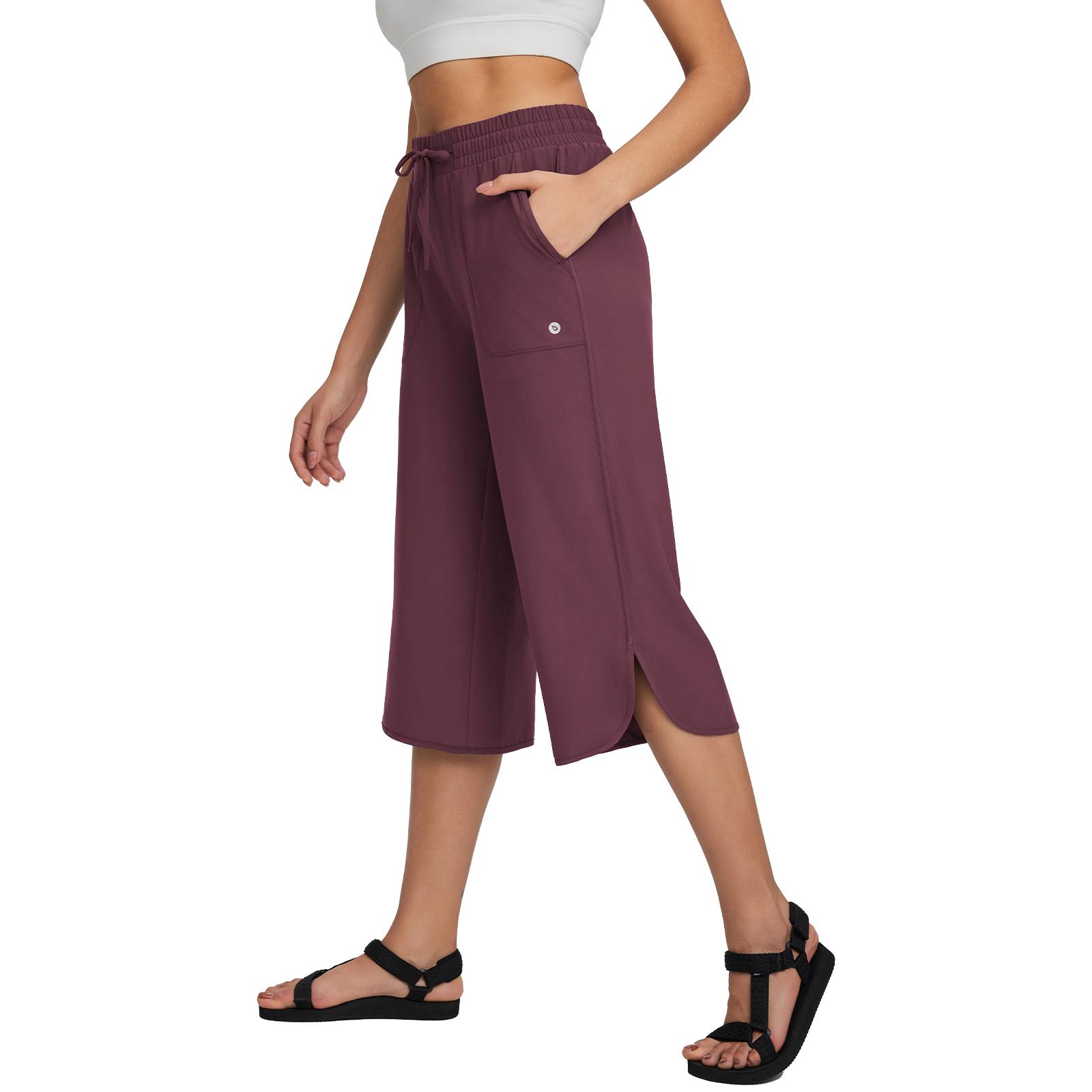 BALEAF Women's 20" Wide Leg Capri Pants High Waisted Tummy Control Casual Lounge Pants with Deep Pockets Quick Dry Lightweight Breathable UPF 50+ Sun Protection for Travel Teacher Everyday Walking Vacation Commuting Outdoor Summer Active Wear BALEAF Women's 20" Wide Leg Capri Pants High Waisted Tummy Control Casual Lounge Pants with Deep Pockets Quick Dry Lightweight Breathable UPF 50+ Sun Protection for Travel Teacher Everyday Walking Vacation Commuting Outdoor Summer Active Wear