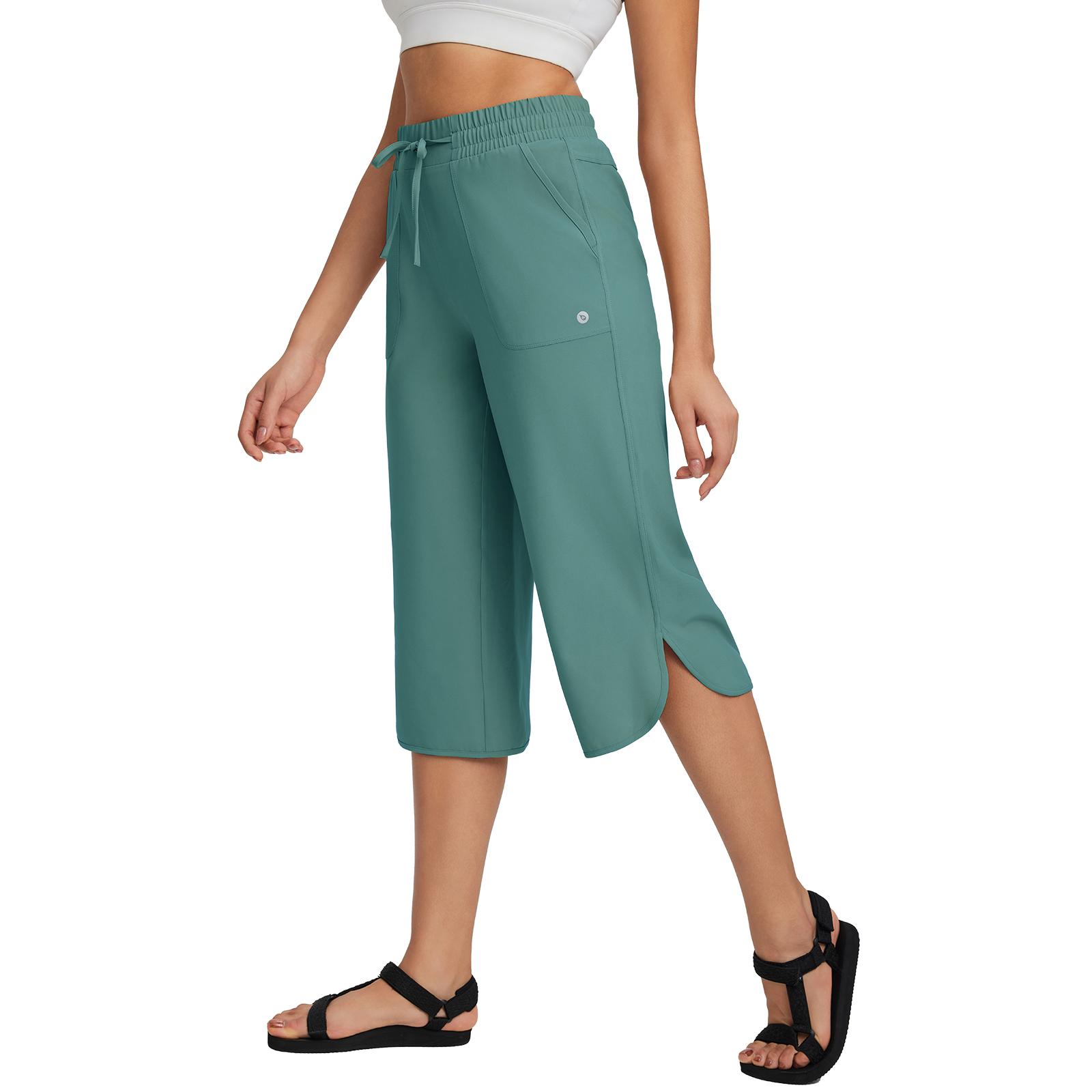 BALEAF Women's 20" Wide Leg Capri Pants High Waisted Tummy Control Casual Lounge Pants with Deep Pockets Quick Dry Lightweight Breathable UPF 50+ Sun Protection for Travel Teacher Everyday Walking Vacation Commuting Outdoor Summer Active Wear BALEAF Women's 20" Wide Leg Capri Pants High Waisted Tummy Control Casual Lounge Pants with Deep Pockets Quick Dry Lightweight Breathable UPF 50+ Sun Protection for Travel Teacher Everyday Walking Vacation Commuting Outdoor Summer Active Wear