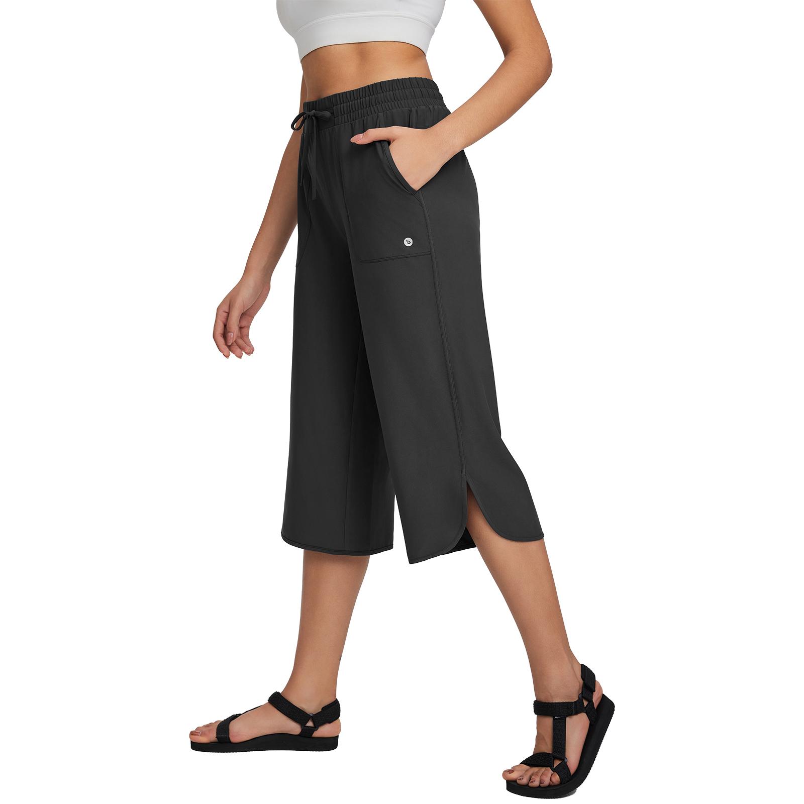 BALEAF Women's 20" Wide Leg Capri Pants High Waisted Tummy Control Casual Lounge Pants with Deep Pockets Quick Dry Lightweight Breathable UPF 50+ Sun Protection for Travel Teacher Everyday Walking Vacation Commuting Outdoor Summer Active Wear BALEAF Women's 20" Wide Leg Capri Pants High Waisted Tummy Control Casual Lounge Pants with Deep Pockets Quick Dry Lightweight Breathable UPF 50+ Sun Protection for Travel Teacher Everyday Walking Vacation Commuting Outdoor Summer Active Wear