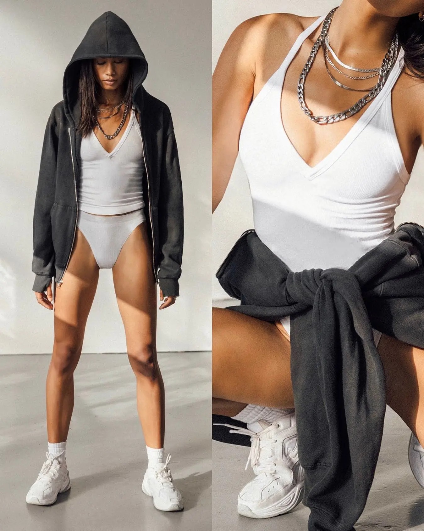 Women's V-Neck Ribbed Racerback Tank Top Fitted Longline Padded Athletic Casual Cami Top