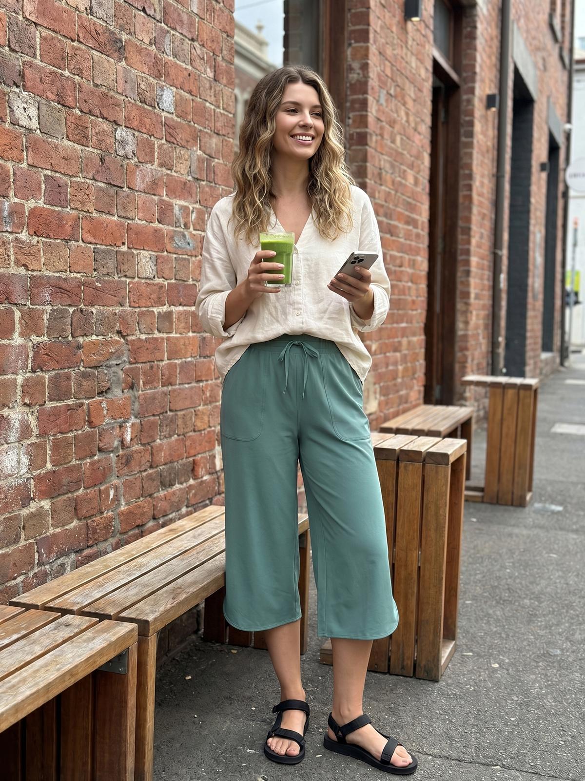 BALEAF Women's 20" Wide Leg Capri Pants High Waisted Tummy Control Casual Lounge Pants with Deep Pockets Quick Dry Lightweight Breathable UPF 50+ Sun Protection for Travel Teacher Everyday Walking Vacation Commuting Outdoor Summer Active Wear BALEAF Women's 20" Wide Leg Capri Pants High Waisted Tummy Control Casual Lounge Pants with Deep Pockets Quick Dry Lightweight Breathable UPF 50+ Sun Protection for Travel Teacher Everyday Walking Vacation Commuting Outdoor Summer Active Wear