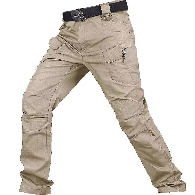 HOMUG Men's Lightweight Cargo Pants &ndash; Sturdy and durable, featuring large-capacity zippered pockets and straight-cut hems. Available in multiple colors, they are ideal for spring and autumn wear. Fabric Menswear Casual Outdoor